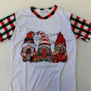 Gnomes Christmas Shirts, Plaid Sleeves